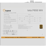 Ocypus Iota P850 White, PC-Netzteil weiß, 1x 12-Pin High Power GPU, 3x PCIe, Kabelmanagement, 850 Watt