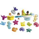 PLAYMOBIL 71777 JUNIOR & Tinti: Bunter Badespaß Adventskalender, Konstruktionsspielzeug 