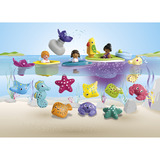 PLAYMOBIL 71777 JUNIOR & Tinti: Bunter Badespaß Adventskalender, Konstruktionsspielzeug 