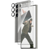 PanzerGlass 3-in-1 Schutz Set transparent/schwarz, Samsung Galaxy S24 Ultra, EasyAligner