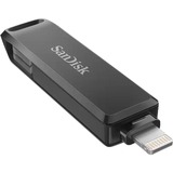 SanDisk iXpand Luxe 64 GB, USB-Stick schwarz, USB-C 3.2 Gen 1, Apple Lightning Connector