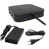 i-tec USB-C HDMI DP Docking Station mit PD 100 W, Dockingstation USB-C, HDMI, DP, PD, mit Ladegerät