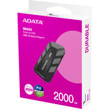 ADATA External SSD SD820 2 TB, Externe SSD schwarz/grau, USB-C 3.2 Gen 2 (10 Gbit/s)