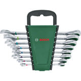 Bosch Heimwerken & Garten Schraubenschlüssel mit Ratsche Set, 8-teilig grün/schwarz