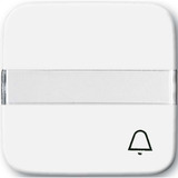 Busch-Jaeger Wippe mit Symbol Klingel mit Beschriftungsfeld weiß, Retail