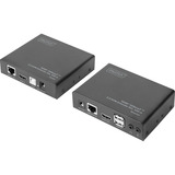 Digitus 4K HDBaseT 2.0 HDMI KVM Extender Set, HDMI Verlängerung schwarz, 100 m