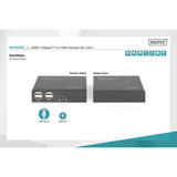 Digitus 4K HDBaseT 2.0 HDMI KVM Extender Set, HDMI Verlängerung schwarz, 100 m