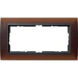Gira Abdeckrahmen 2-fach opak, Abdeckung braun, Retail