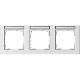 Gira Abdeckrahmen 3-fach Rahmen waagerecht matt bruchsicher, Abdeckung weiß, Retail