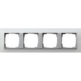 Gira Abdeckrahmen vierfach mit Zwischenrahmen, Abdeckung weiß, Retail