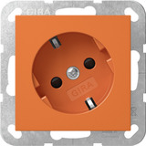 Gira Steckdose 30 Grad mit Schutzkontakt und erhöhtem Berührungsschutz orange, Retail