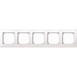 Merten M-PLAN Rahmen 5-fach Rahmen aus Thermoplast glänzend weiß, Retail