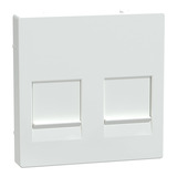 Merten Zentralplatte zweifach Anschluss für Modular-Jack weiß, Retail