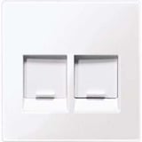Merten Zentralplatte zweifach Anschluss für Modular-Jack weiß, Retail