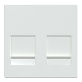 Merten Zentralplatte zweifach Anschluss für Modular-Jack weiß, Retail