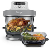  Ninja Crispi Pro 5-in-1 Heißluftfritteuse weiß/transparent, 2050 Watt, 2 Körbe 2,3 und 5,7 Liter