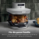  Ninja Crispi Pro 5-in-1 Heißluftfritteuse weiß/transparent, 2050 Watt, 2 Körbe 2,3 und 5,7 Liter
