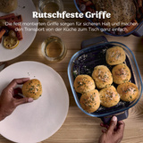  Ninja Crispi Pro 5-in-1 Heißluftfritteuse weiß/transparent, 2050 Watt, 2 Körbe 2,3 und 5,7 Liter