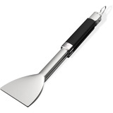 Weber Flache Grillzange für Planchas, Grillbesteck edelstahl/schwarz, mit Verschluss-System