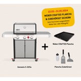 Weber Gasgrill Genesis S-325s, Modell 2022 edelstahl, mit CRAFTED Basis-Rahmen und Sear Zone