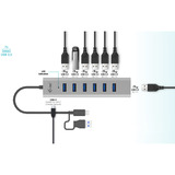 i-tec USB-C Charging Metal HUB 7 Port, USB-Hub 