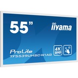 iiyama ProLite TF5539UHSC-W1AG, Public Display weiß, UltraHD/4K, IPS, HDMI