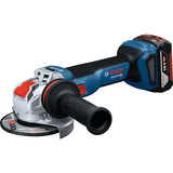 Bosch X-LOCK Akku-Winkelschleifer GWX 18V-11 S Professional solo, 18Volt blau/schwarz, ohne Akku und Ladegerät, Ø 125mm, in L-BOXX