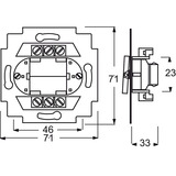 Busch-Jaeger Ausschalter Einsatz dreipolig blau, Retail