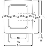 Busch-Jaeger Rahmen drei fach für Kanalabdeckungen 2513-212K-102 weiß, Retail