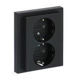 Busch-Jaeger Schutzkontakt Doppelsteckdose CEE 7/3 Typ F mit erhöhtem Berührungsschutz schwarz, Retail