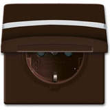 Busch-Jaeger Schutzkontakt-Steckdoseneinsatz mit erhöhtem Berührungsschutz braun, Retail