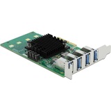  DeLOCK PCIe x4>4x ext. USB 3.0 Quad C.LP 