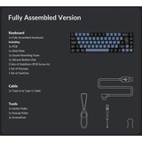 Keychron K6 Pro, Gaming-Tastatur schwarz/blaugrau, DE-Layout, Keychron K Pro Brown, Hot-Swap, Aluminiumrahmen, RGB