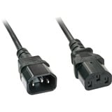 Lindy IEC C14 an IEC C13 Verlängerunskabel, Verlängerungskabel schwarz, 2m