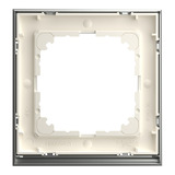 Merten Decor-Rahmen einfach mit glänzender Oberfläche aus Thermoplast, Schutzart IP20 edelstahl, Retail