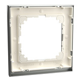 Merten Decor-Rahmen einfach mit glänzender Oberfläche aus Thermoplast, Schutzart IP20 edelstahl, Retail