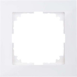 Merten Rahmen einfach aus Thermoplast für Senkrecht- und Waagerechtmontage, glänzend weiß (glänzend), Retail