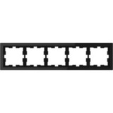 Merten Rahmen fünffach D-Life Glas schwarz, Retail