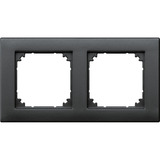 Merten Rahmen zweifach waagerecht und senkrecht Montage, Thermoplast, matt, Schutzart IP20 anthrazit, Retail