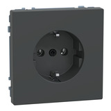 Merten Schutzkontakt-Steckdose mit Steckklemmen, Unterputz, 16 Ampere, 250 Volt, IP20 anthrazit, Retail