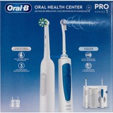  Oral-B Center OxyJet Reinigungssystem - Munddusche + Oral-B Pro 1, Mundpflege weiß