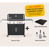 Weber Gasgrill Genesis E-425s, Modell 2022 schwarz/edelstahl, mit CRAFTED Basis-Rahmen und Sear Zone