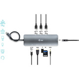 i-tec USB-C Metal Nano 4K Docking Station, Dockingstation grau, HDMI, USB-C, USB, RJ-45, PD, mit Ladegerät