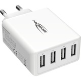 Ansmann Home Charger HC430, Ladegerät weiß, intelligente Ladesteuerung, Multisafe-Technologie