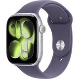 Apple Watch Series 11, Smartwatch silber, Aluminium, 46 mm, Sportarmband nebelviolett S/M