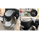 Bosch Home MUMS6ZS17 Küchenmaschine schwarz/edelstahl, 1.600 Watt, Serie 6, integrierte Waage, Timer