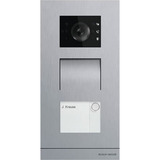 Busch-Jaeger Außenstation 1-fach mit Videokamera und automatischer Tag-Nacht-Umschaltung, Türsprechanlage edelstahl (gebürstet), Retail
