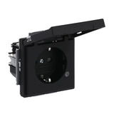 Busch-Jaeger Schutzkontakt-Steckdosen-Einsatz Typ F 20 EUKNBL-885 schwarz, Retail