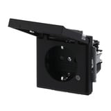 Busch-Jaeger Schutzkontakt-Steckdosen-Einsatz Typ F 20 EUKNBL-885 schwarz, Retail