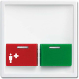 Busch-Jaeger Zentralscheibe studioweiß, Rahmen weiß, Retail